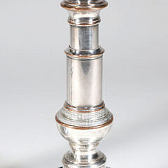 Pair of Vintage Sheffield Silver Plated Telescopic Candlesticks