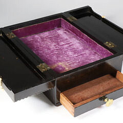 R. Dalton Maker’s Lady’s Ebony and Mother of Pearl Inlaid Box, circa 1830