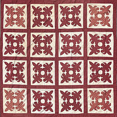 42922 Red and White Applique Quilt A IMG_9655