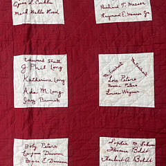 Turkey Red and White Friendship Quilt, circa 1928 Exhibited at the Museum of American Folk Art