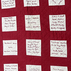 Turkey Red and White Friendship Quilt, circa 1928 Exhibited at the Museum of American Folk Art
