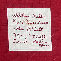 Turkey Red and White Friendship Quilt, circa 1928 Exhibited at the Museum of American Folk Art