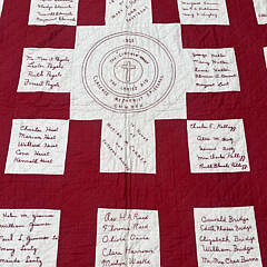 Turkey Red and White Friendship Quilt, circa 1928 Exhibited at the Museum of American Folk Art