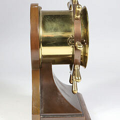 Vintage Chelsea Brass Ship’s Wheel Clock