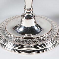 Set of Four English Sheffield Candlesticks, 19th Century