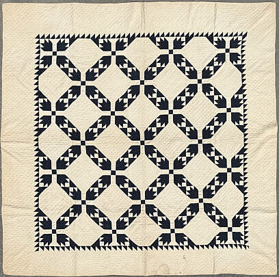 42937 Antique Cobalt Flying Geese Quilt A 9874 JPG