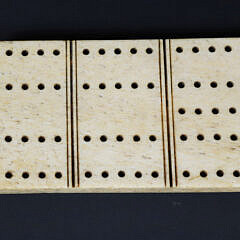 Sailor Made Antique Whalebone Cribbage Board, 19th Century