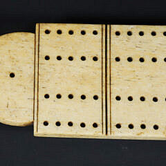 Sailor Made Antique Whalebone Cribbage Board, 19th Century
