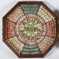 Antique Double Sailor’s Valentine “A Gift From Barbados”, 19th Century