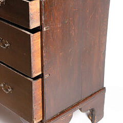 Diminutive English Oak Chest of Four Drawers, 18th Century
