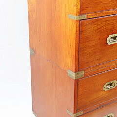 British Regency Campaign Chest of Drawers, 19th Century