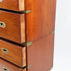 British Regency Campaign Chest of Drawers, 19th Century