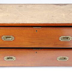 British Regency Campaign Chest of Drawers, 19th Century