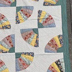 Fine Quarter Fan Patchwork Quilt, circa 1930s