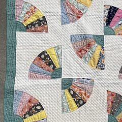 Fine Quarter Fan Patchwork Quilt, circa 1930s