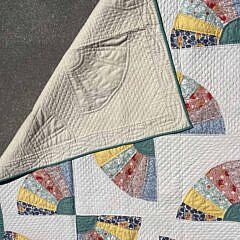 Fine Quarter Fan Patchwork Quilt, circa 1930s