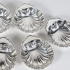 Set of Six Birks Sterling Silver Shell Dishes