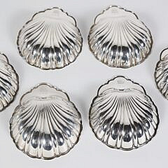 Set of Six Birks Sterling Silver Shell Dishes