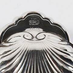 Set of Six Birks Sterling Silver Shell Dishes