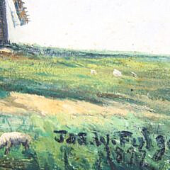 James Walter Folger Oil on Wood Panel “Mill Hill”