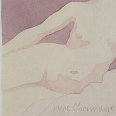 Jane Chermayeff Watercolor on Paper “Studies of a Nude”