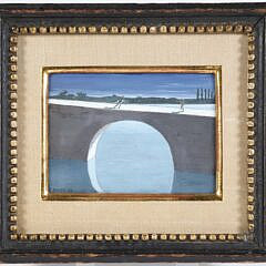 5-5279 Fulco Di Verdura Oil 2 Men on Bridge A 9752_6 JPG