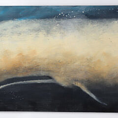 Mike Butler Oil on Wood Panel “Portrait of a Sperm Whale”, circa 2024