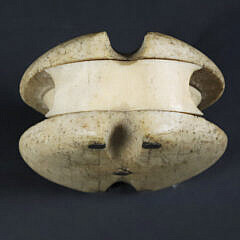 Pair of Whale Cleats Accompanies with Whalebone Block and Antique Ivory Sheave, 19th Century