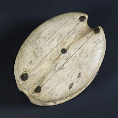 Pair of Whale Cleats Accompanies with Whalebone Block and Antique Ivory Sheave, 19th Century