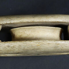 Pair of Whale Cleats Accompanies with Whalebone Block and Antique Ivory Sheave, 19th Century