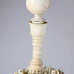 Whaleman Made Whalebone Swift on Primitive Stand, 19th Century