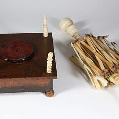 Whaleman Made Whalebone Swift on Primitive Stand, 19th Century