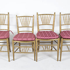 Photograph Print “John F. Kennedy and Jacqueline Bouvier Kennedy Wedding Reception” Together with Four Ballroom Chairs