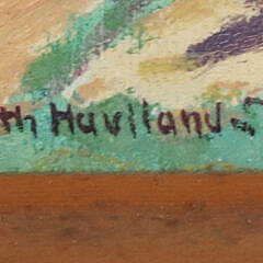 Ruth Haviland Sutton Oil on Artist Board “Nova Scotia Village”