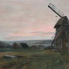 Walter Francis Brown Oil on Canvas “The Old Mill, Nantucket”