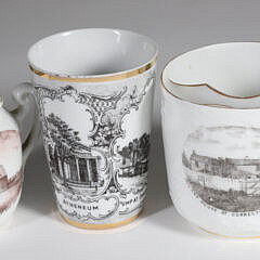 Collection of Six Antique Nantucket Souvenir Porcelains 