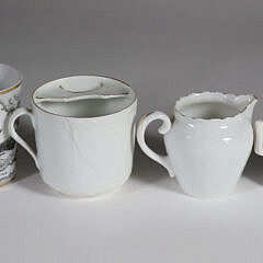 Collection of Six Antique Nantucket Souvenir Porcelains 