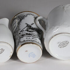 Collection of Six Antique Nantucket Souvenir Porcelains 