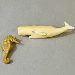 6-5510 Charlie Sayle Whale Pin and Seahorse Pendant A IMG_9232