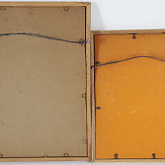 Two Anne Mellin Watercolors on Paper Titled “Happy Family” and “Old South Wharf”