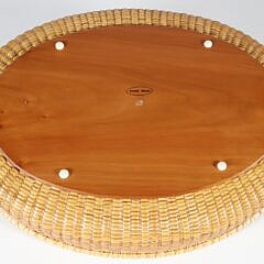 Woven Oval Double Handle Nantucket Basket Serving Tray