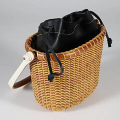Swing Handle Oval Form Nantucket Basket Purse