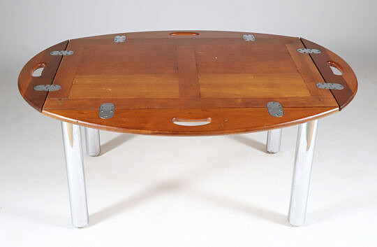 7-1832 Mid Century Butlers Tray Coffee Table A 9929 JPG