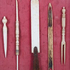Framed Shadowbox of Various Bone Implements, 19th Century