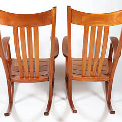 Pair of Hand Crafted Rocking Chairs by Gary Weeks & Co., Wimberly, Texas