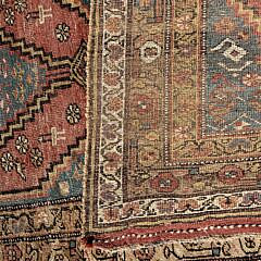 Hand Knotted Antique Northwest Persian Tribal Oriental Carpet, circa 1890-1920