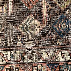 Hand Knotted Antique Northwest Persian Tribal Oriental Carpet Runner, circa 1890-1920