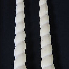 Twelve Carved Bone Twisted Handle Lobster Picks