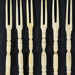 Ten Carved Bone Lobster Picks