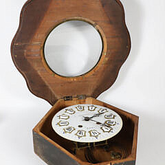 C. Chauvineau Sanxay Enamel Face Wall Clock, 19th Century